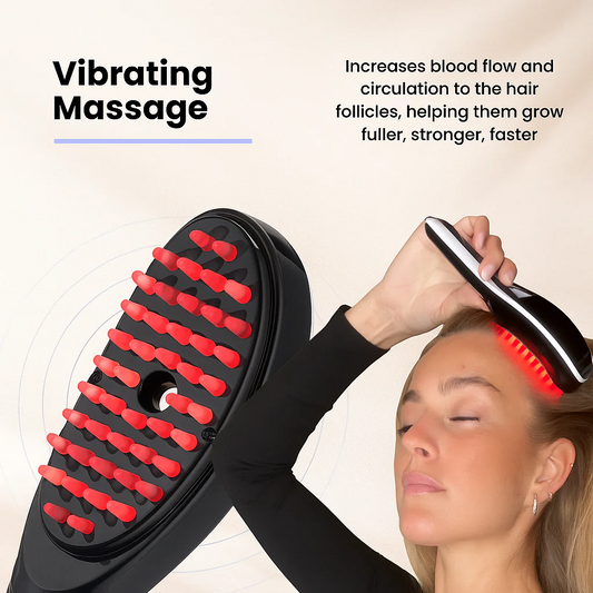 3-In-1 Hair Growth Brush – Electric Scalp Massager with Nano Steam & Vibration